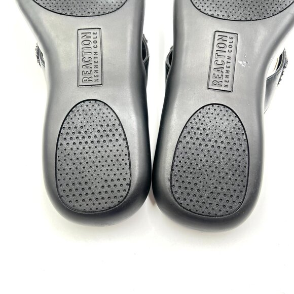 Kenneth Cole Reaction Size 9.5 Glam-Athon Black Jeweled Slides Sandals Shoes - Picture 12 of 13